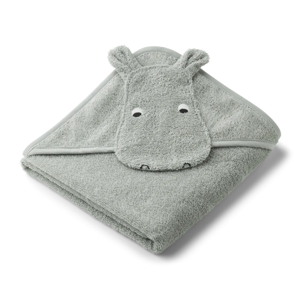 Liewood Albert Sheep Hooded Towel Bathcape | Hippo Dove Blue