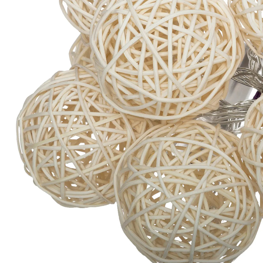 Atmosphera String Lights 10 Pieces | Rattan