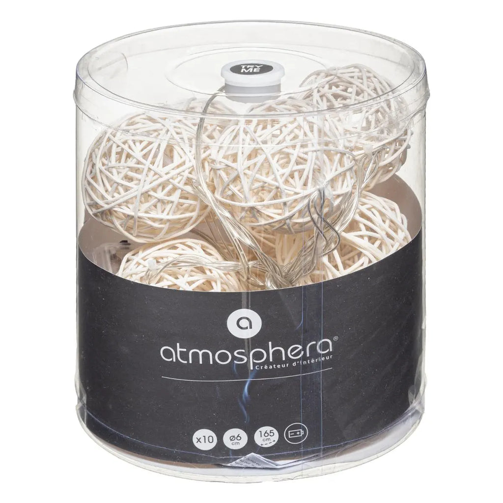 Atmosphera String Lights 10 Pieces | Rattan
