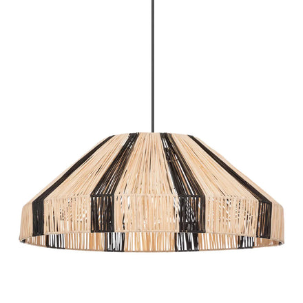 Atmosphera Zoia hanging lamp 54cm | Beige /black raffia