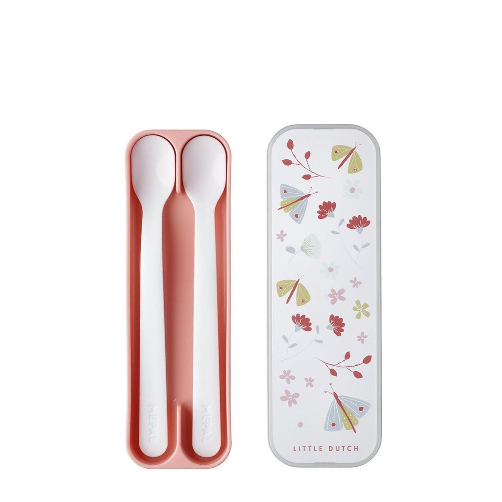 Mepal Little Dutch Baby Spoons Mio Set 2 | Flower & Butterflies