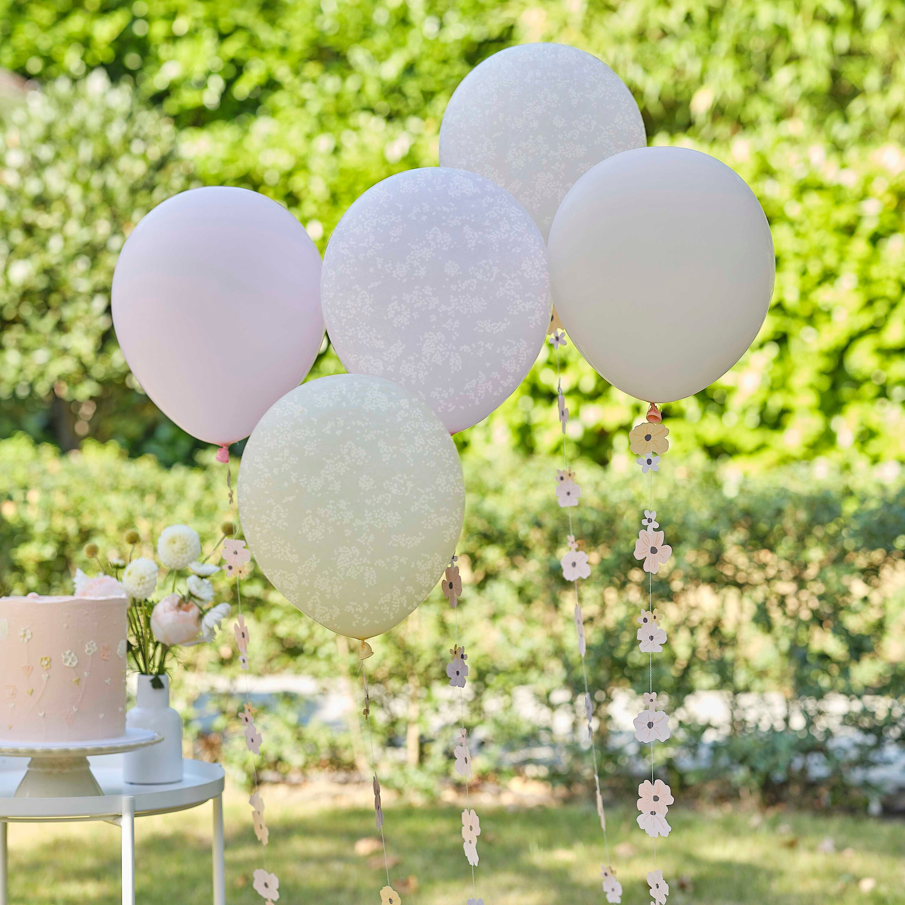 Ginger Ray Floral Balloon Set with Balloon Tails