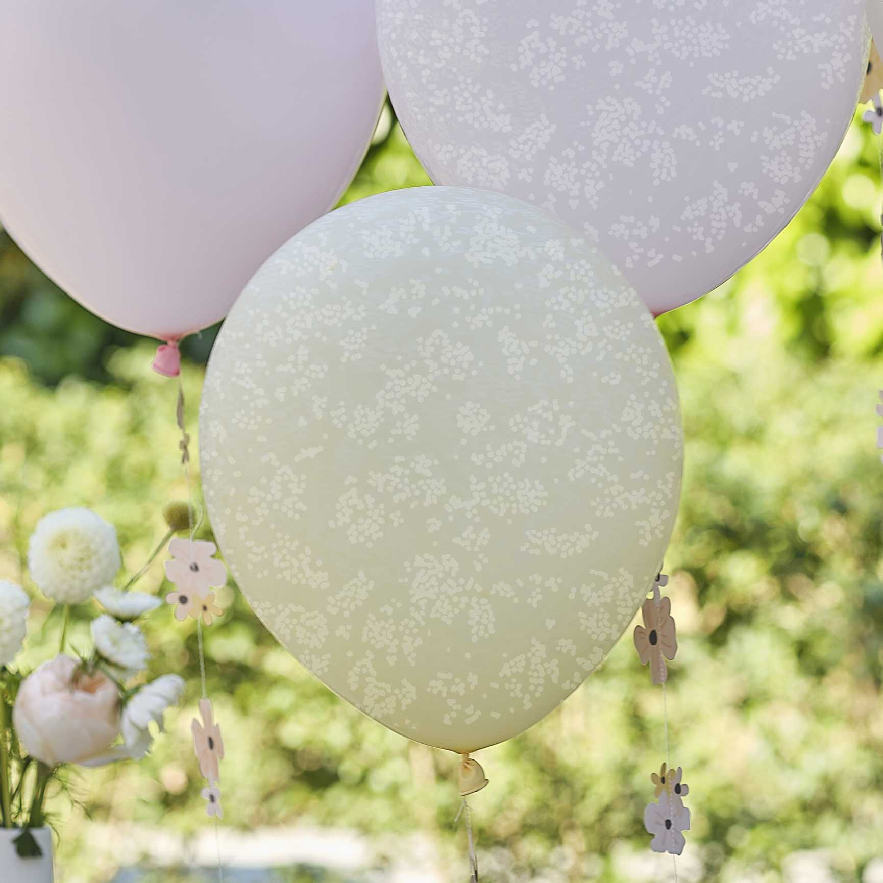 Ginger Ray Floral Balloon Set with Balloon Tails