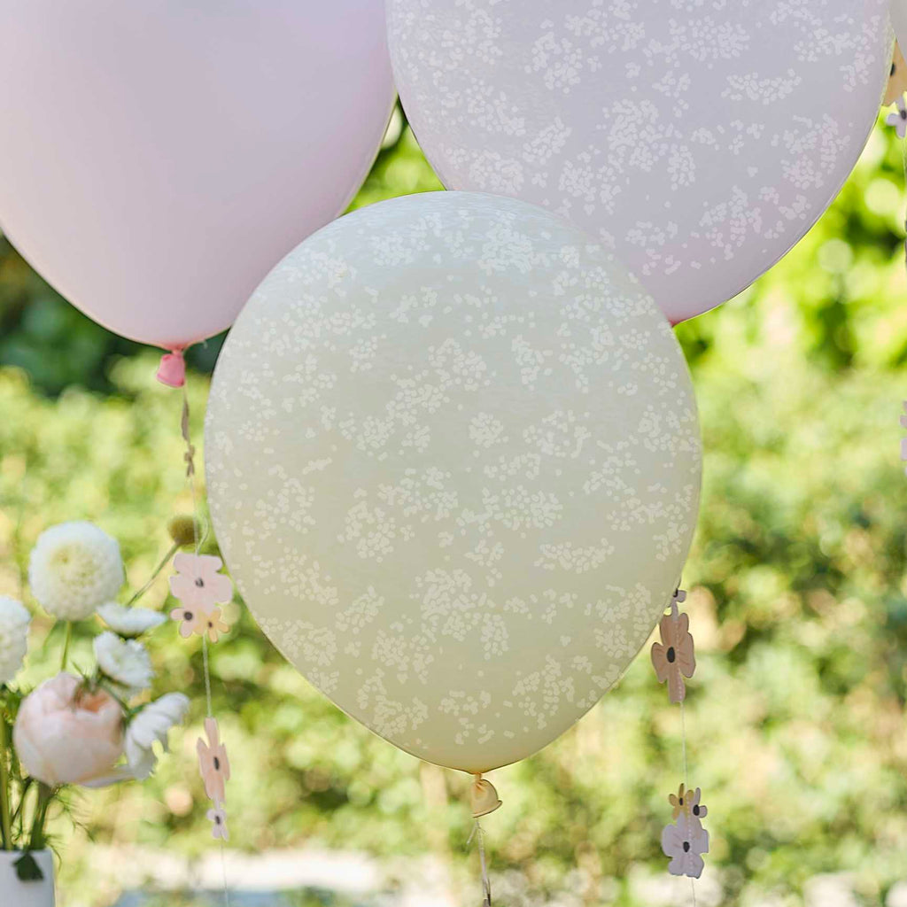 Ginger Ray Floral Balloon Set with Balloon Tails