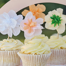 Ginger Ray Cupcake Toppers 12PCS | Tissue Flowers