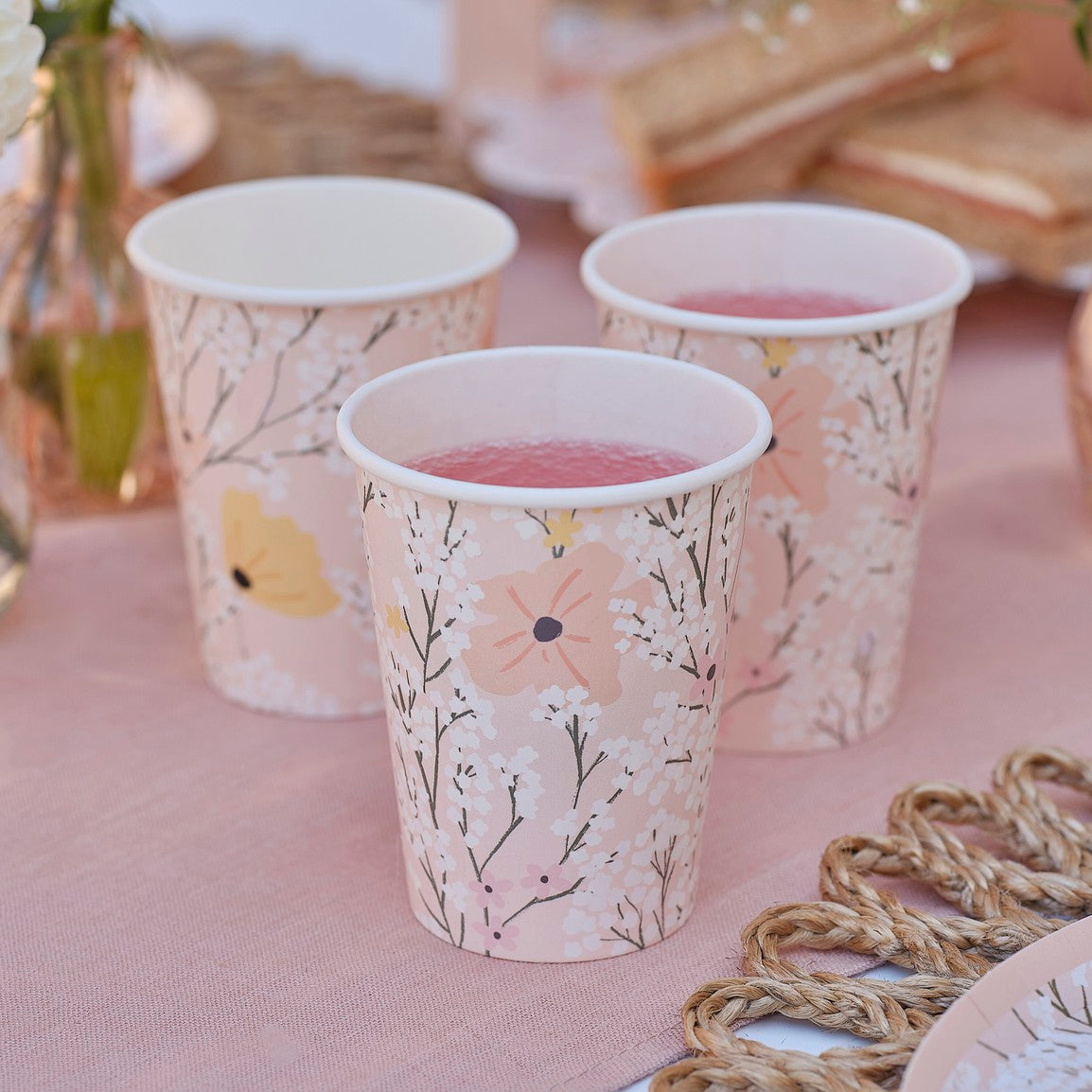 Ginger Ray Paper Cups 8PCS | Floral