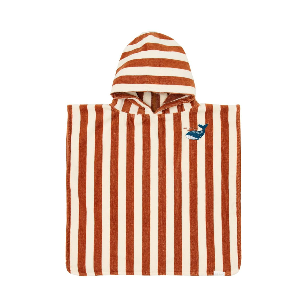 Little Dutch Beach Poncho | Ocean World Brown Stripe