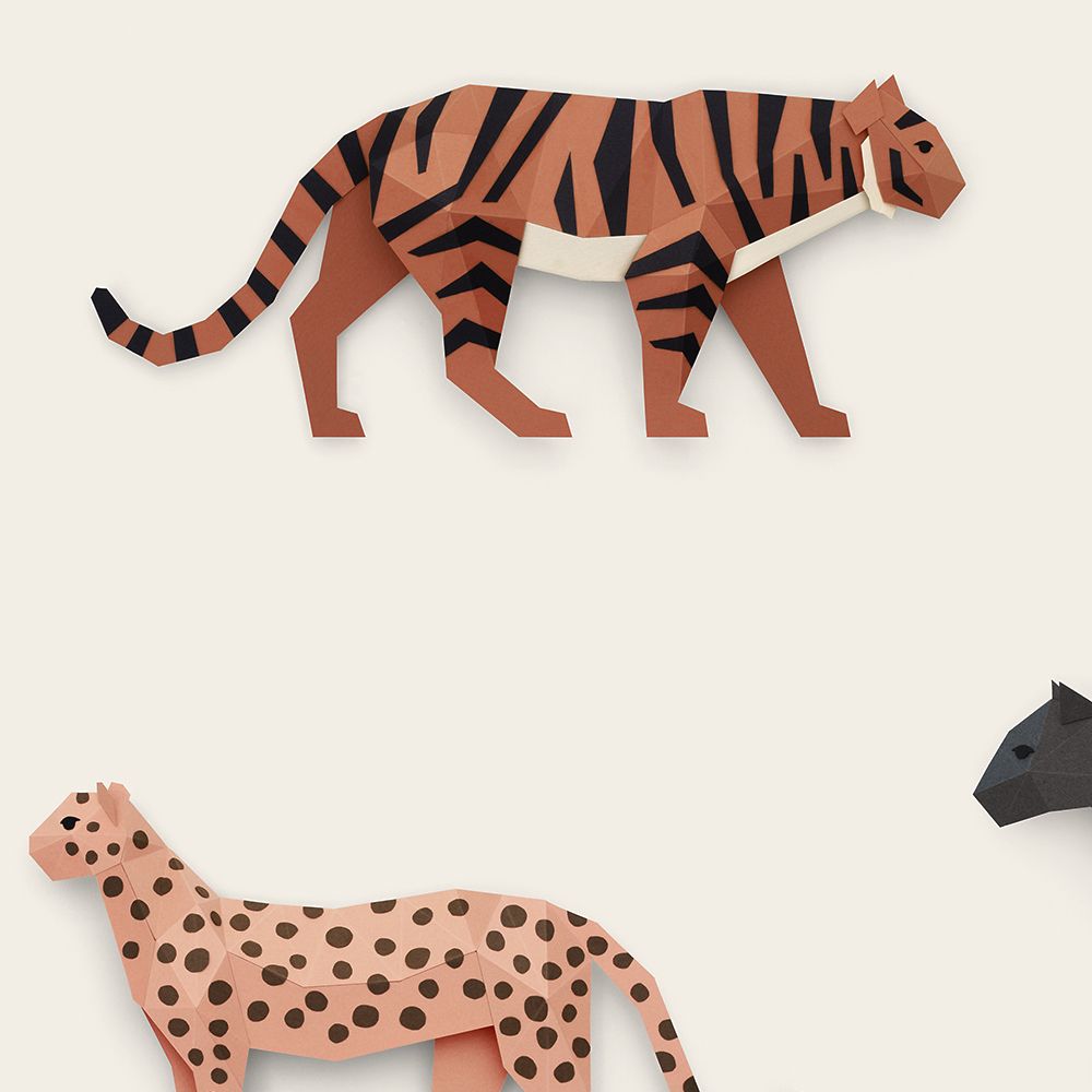 Studio Ditte Wallpaper | Big Cats Cream