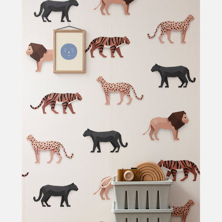 Studio Ditte Wallpaper | Big Cats Cream