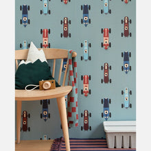 Studio Ditte Wallpaper | Race Cars Blue