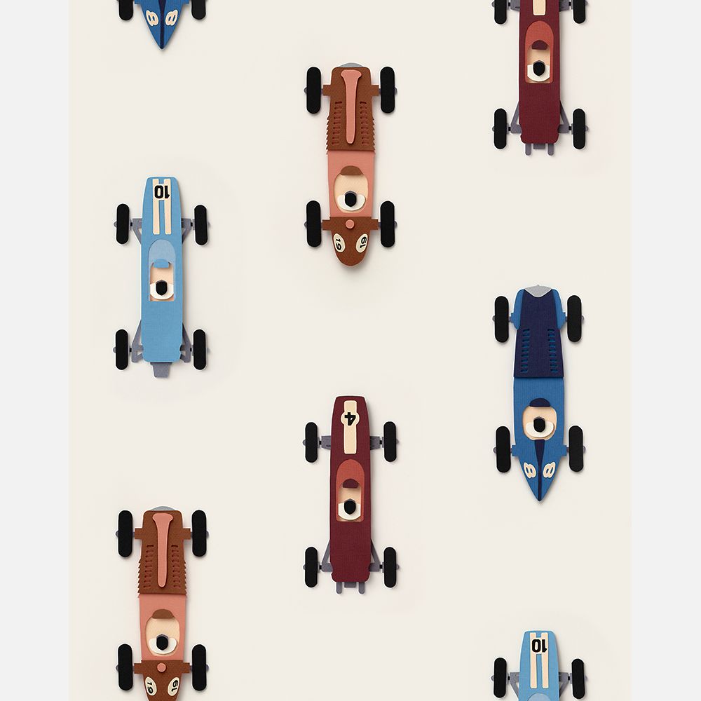 Studio Ditte Wallpaper | Race Cars Cream