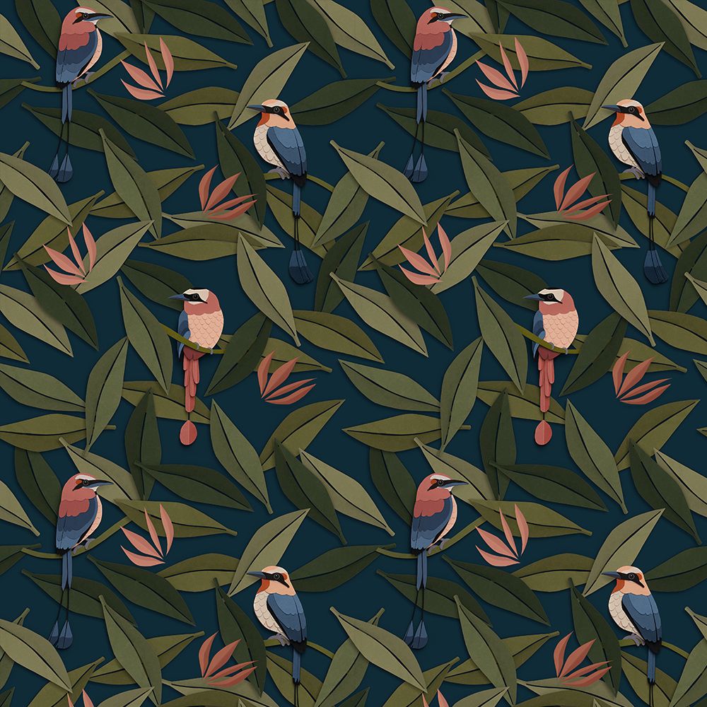 Studio Ditte Wallpaper | Birds Blue