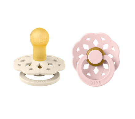 Bibs Pacifier Boheme 6+M Size 2 | Ivory Blossom