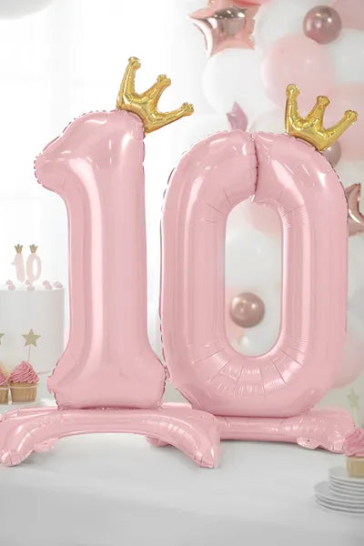 Party Deco Foil Balloon | Number 1 Light Pink