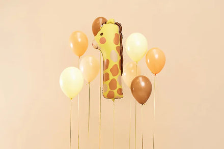 Party Deco Foil Balloon | Number 1 Giraffe