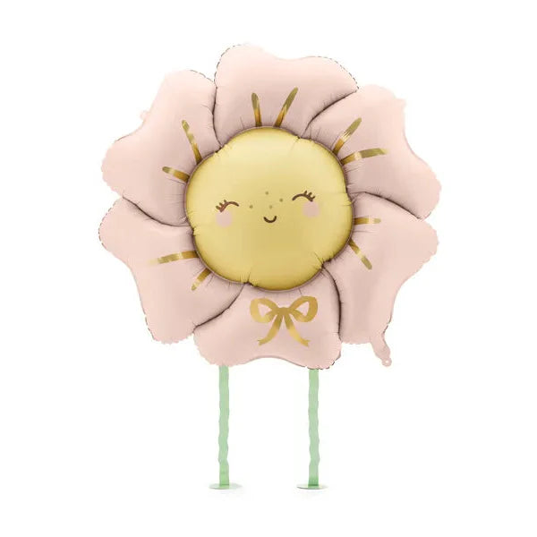 Party Deco Foil Balloon Upright XL | Pink Flower 104x104cm