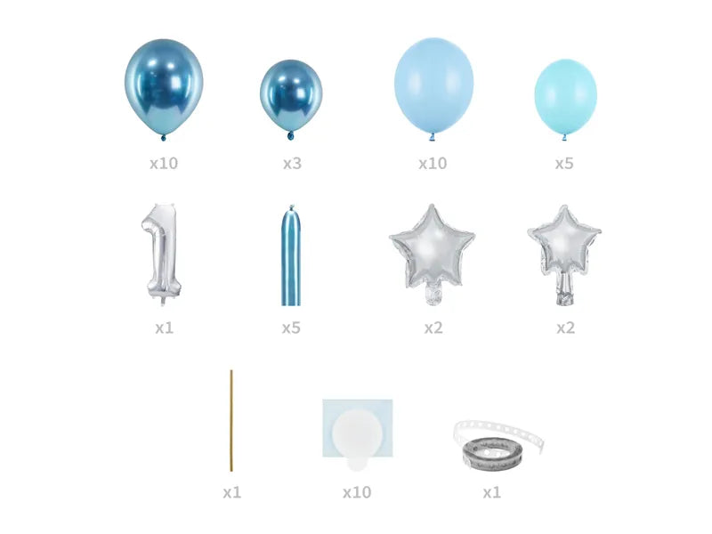 Party Deco Foil Balloon | Bouquet Number 1 Blue