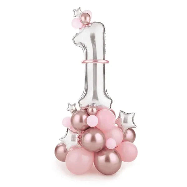 Party Deco Foil Balloon | Bouquet Number 1 Pink