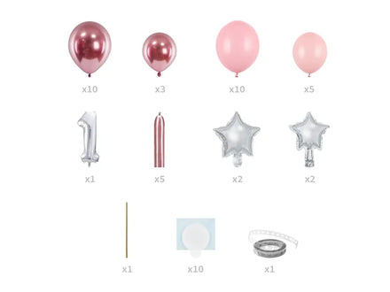 Party Deco Foil Balloon | Bouquet Number 1 Pink