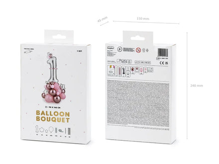 Party Deco Foil Balloon | Bouquet Number 1 Pink