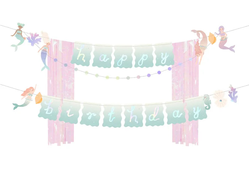 Party Deco Banner Happy Birthday | Mermaids