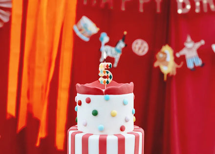 Party Deco Candle Number "5" | Rhombus Mix