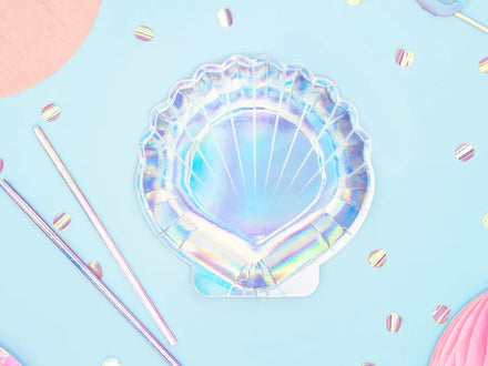 Party Deco Paper Plates 6PCS | Seashell 18.5cm