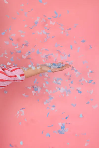 Party Deco Confetti Cannon 20cm | Blue Butterflies