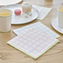 Ginger Ray Napkins - Easter Check Napkins pack of 16