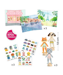 Djeco Collage Set Reusable Stickers | Bonjour Paris