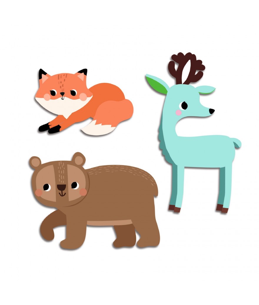 Djeco Set 62 Stickers | Forest animals