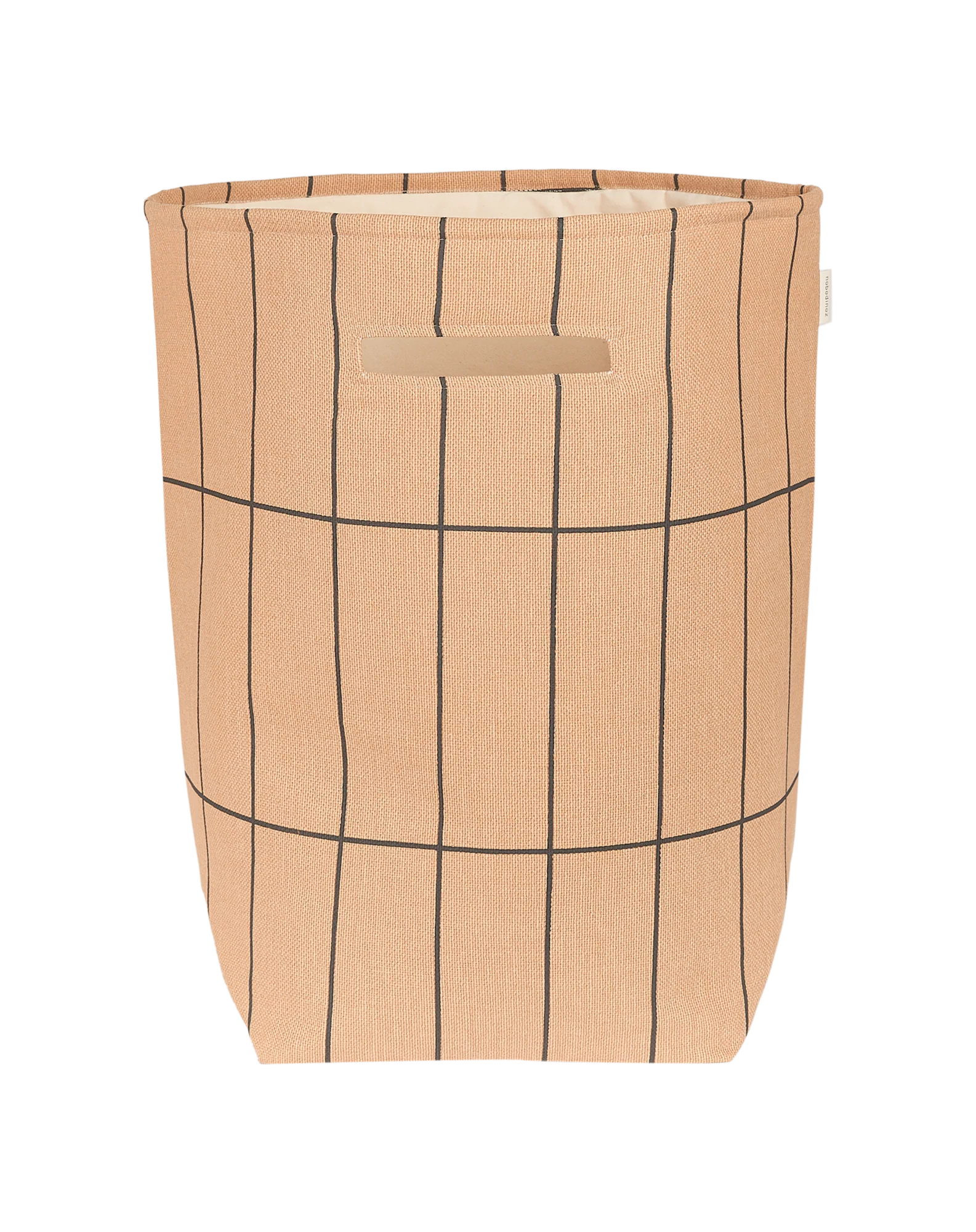 Nobodinoz Storage basket Toybag 56x44x28cm | Brown Black Grid