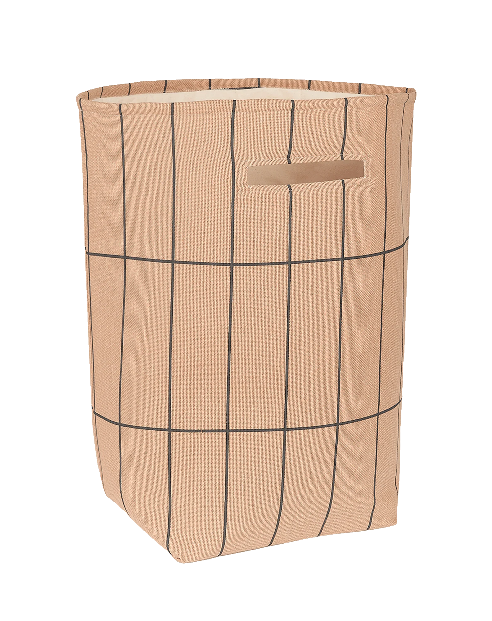 Nobodinoz Storage basket Toybag 56x44x28cm | Brown Black Grid