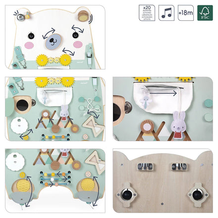 Janod Wooden Activity Board | Bear