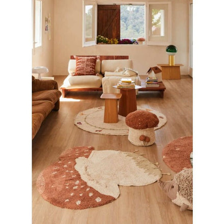 Lorena Canals Machine Washable Carpet Rug 120x120cm | Boletus