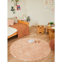 Lorena Canals Machine Washable Carpet Rug Round Ø140cm | Round Dot Rose