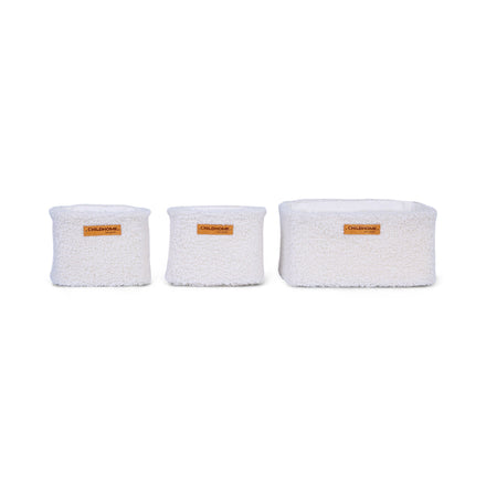 Childhome Set of 3 Hanging Baskets | Teddy Ecru