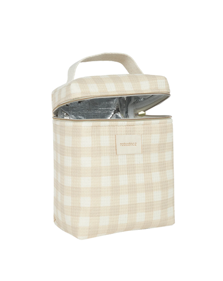 Nobodinoz Concerto Thermal lunch bag | Ivory Checks