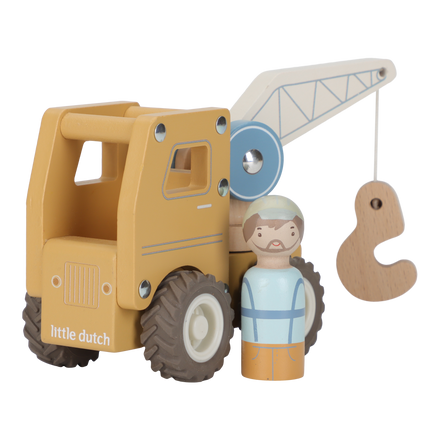 Little Dutch Wooden Crane Truck