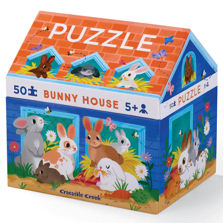 Crocodile Creek Puzzle 50pcs Cottage | Bunny House