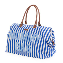 Childhome Weekend Bag Mommy Bag Nursing Bag | Stripes Electric Blue /Light Blue