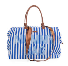 Childhome Weekend Bag Mommy Bag Nursing Bag | Stripes Electric Blue /Light Blue