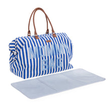 Childhome Weekend Bag Mommy Bag Nursing Bag | Stripes Electric Blue /Light Blue