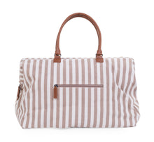 Childhome Weekend Bag Mommy Bag Nursing Bag | Stripes Nude /Terracotta