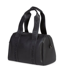 Childhome Mommy Club Signature Diaper Bag | Simili Leather Black