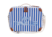 Childhome Mini Traveler Valiseje | Stripes Electric Blue /Light Blue