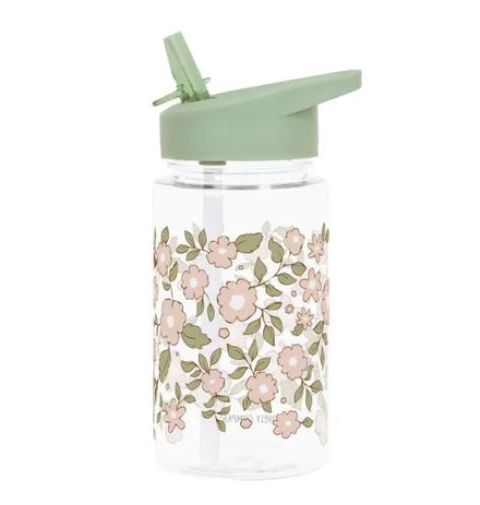A Little Lovely Company Drinking Bottle | Green Blossoms