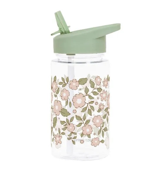 A Little Lovely Company Drinking Bottle | Green Blossoms