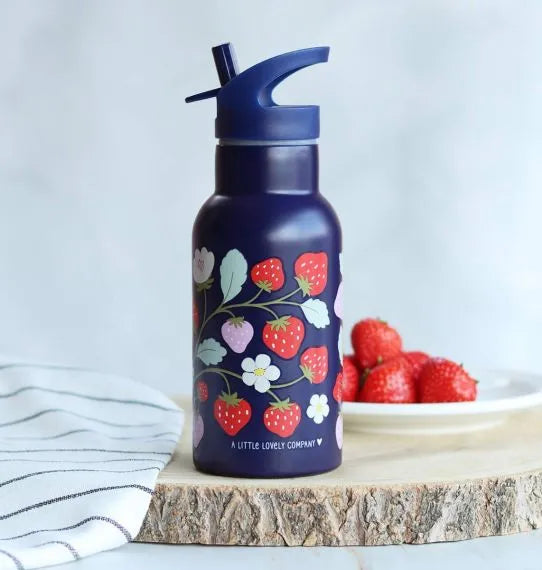 A Little Lovely Company Stainless Steel Drinking bottle | Strawberry