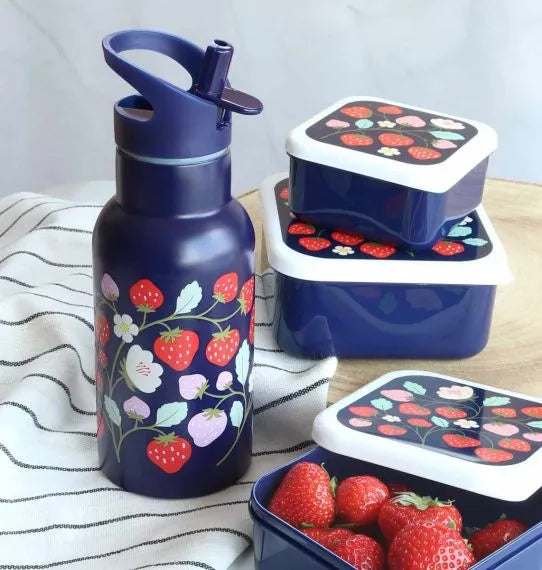 A Little Lovely Company Stainless Steel Drinking bottle | Strawberry